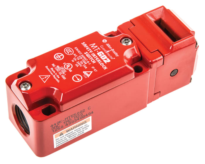Allen Bradley Guardmaster 440K Kilitlemeli Emniyet Şalteri, 3NC/1NO, Boyalı Çinko