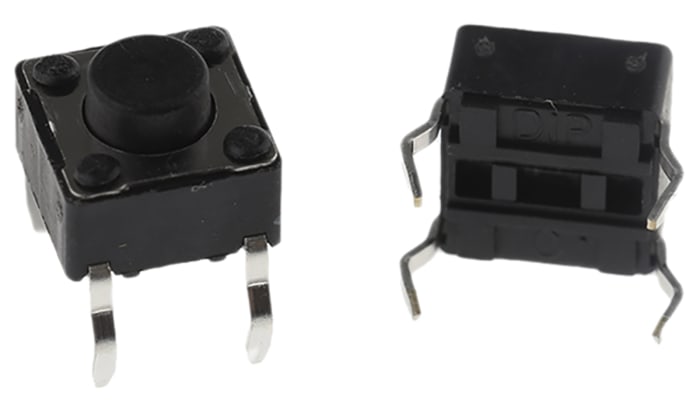 Interrupteur tactile APEM, SPST, 6 x 6 x 5mm, Bouton