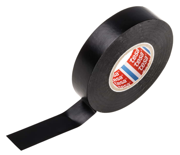 TESA4163BLACK Tesa Tesa 4163 Black PVC Electrical Tape, 19mm x 33m 3790144 RS Components