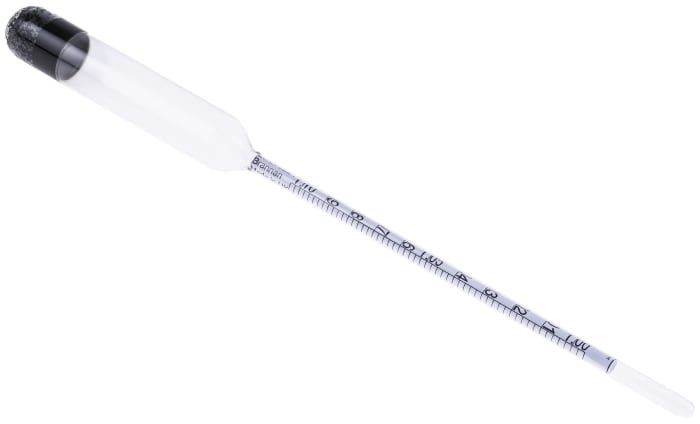 Brannan Hydrometer, 1g/ml min 1.1g/ml max, 20°C
