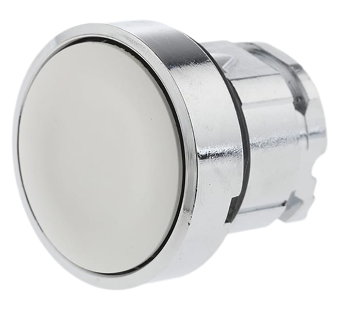 Schneider Electric Harmony XB4 Series White Latching Push Button Head, 22mm Cutout, IP66, IP67, IP69K