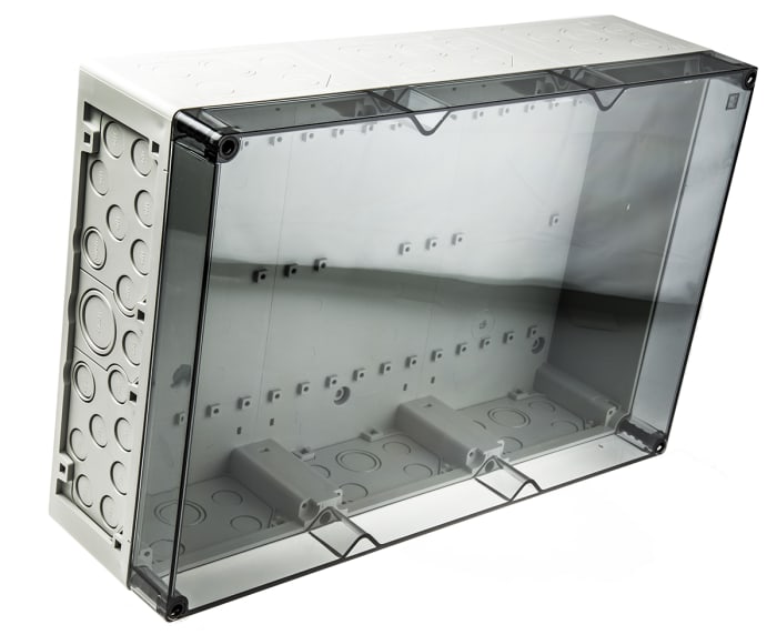 Spelsberg AKL Series Grey Polystyrene Enclosure, IP65, Transparent Lid, 450 x 300 x 132mm