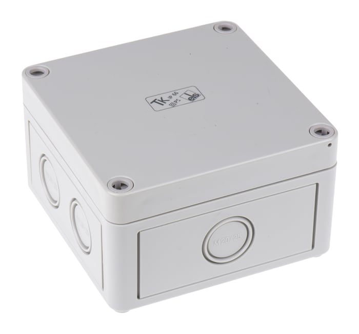 Spelsberg TK PS Series Grey Polystyrene Enclosure, IP66, Grey Lid, 110 x 110 x 66mm