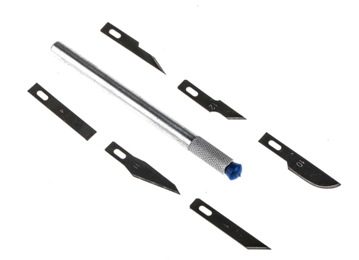 Jeu de couteaux de modélisme RS PRO poignée en Aluminium