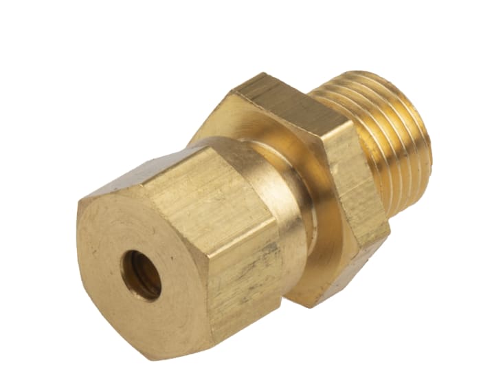 RS PRO 1/8 BSPP Compression Fitting for Use with Thermocouple or PRT Probe, 3mm Probe, RoHS Compliant Standard