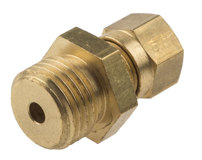 RS PRO 1/4 BSPP Compression Fitting for Use with Thermocouple or PRT Probe, 3mm Probe, RoHS Compliant Standard