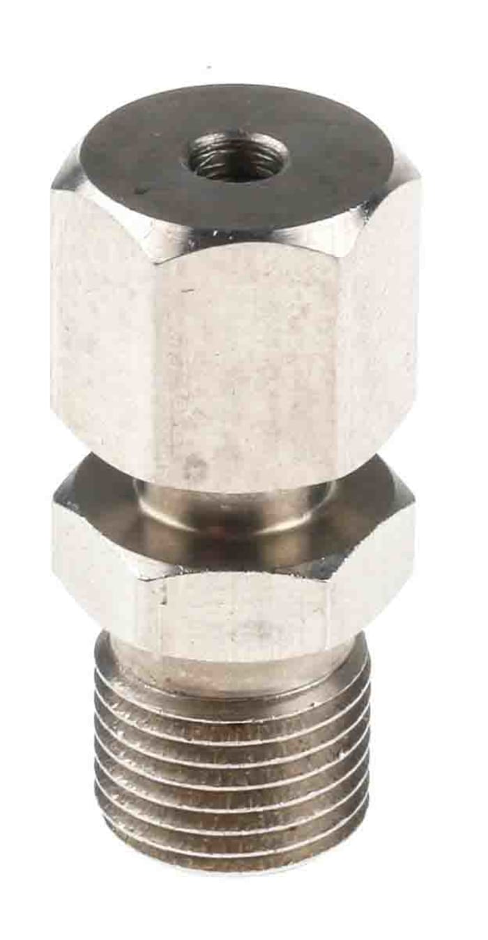 RS PRO 1/8 BSPP Compression Fitting for Use with Thermocouple or PRT Probe, 3mm Probe, RoHS Compliant Standard