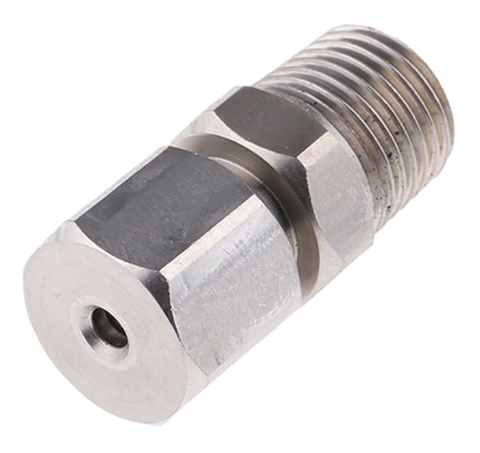 RS PRO 1/4 BSPT Compression Fitting for Use with Thermocouple or PRT Probe, 3mm Probe, RoHS Compliant Standard