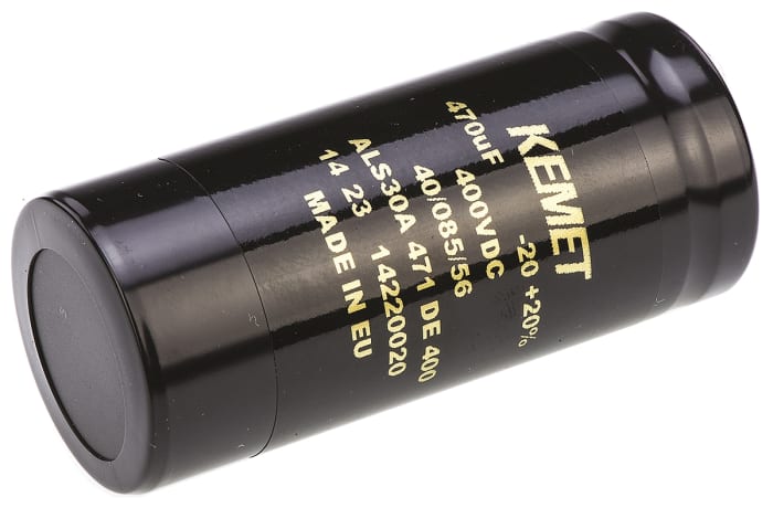 KEMET 470μF Aluminium Electrolytic Capacitor 400V dc, Screw Terminal - ALS30A471DE400