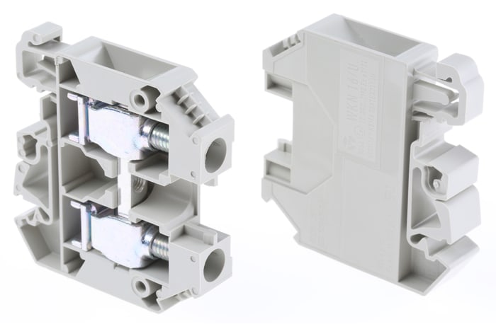 RS PRO Grey, 16mm², Single-Level, Screw Termination