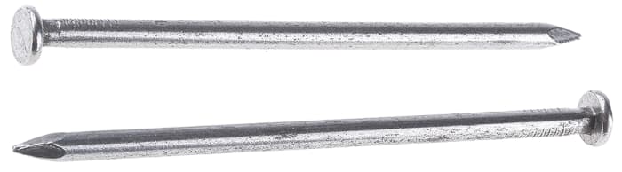 RS PRO Bright Steel Round Nails; 100mm x 4.5mm; 500g Bag
