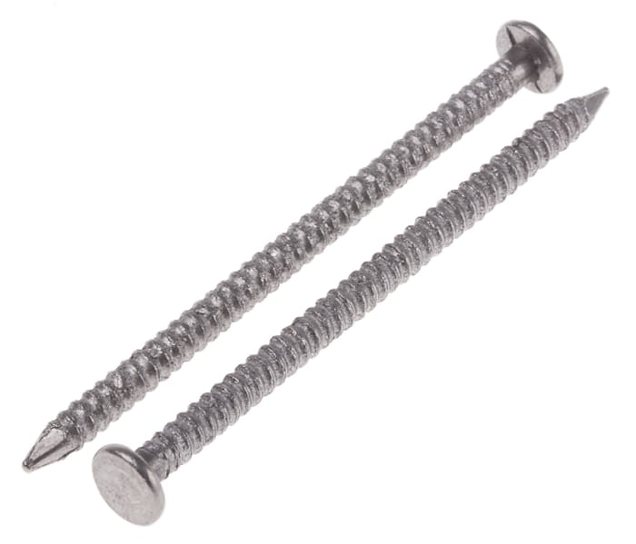 RS PRO Bright Steel Ring Shank Nails; 65mm x 3.35mm; 500g Bag