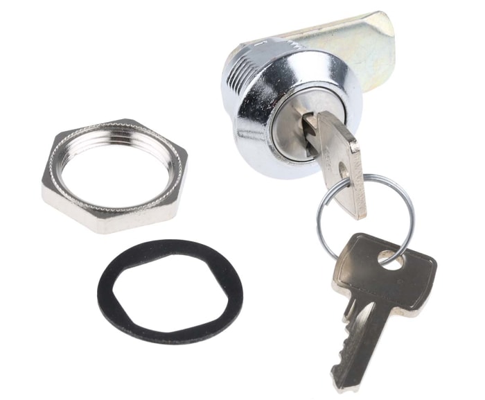 Euro-Locks a Lowe & Fletcher group Company Camlock, 16mm Panel-to-Tongue, 23 x 20.2mm Cutout, Key Unlock