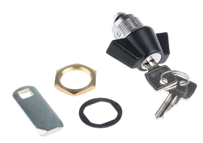Euro-Locks a Lowe & Fletcher group Company Camlock, 16mm Panel-to-Tongue, 23 x 20.2mm Cutout, Key Unlock