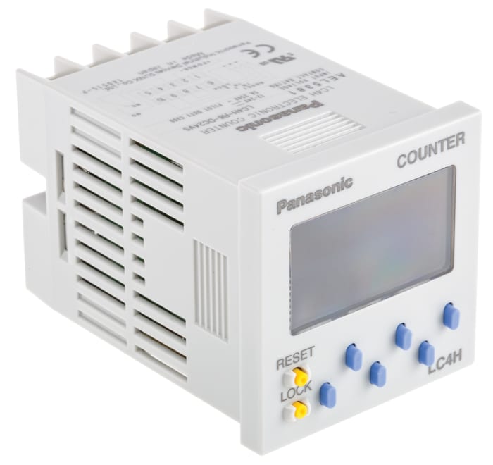 Panasonic Counter, 6 Digit LCD, 60Hz, 12 → 24 V dc