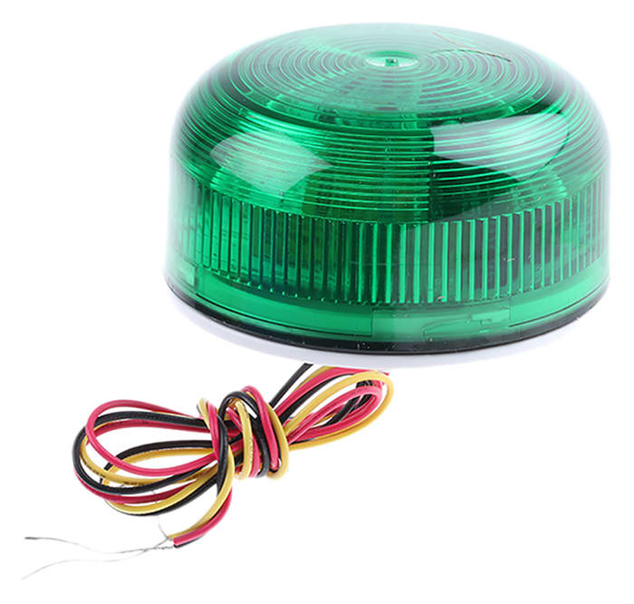 Klaxon Flashguard QBS Series Green Flashing Beacon, 12 V dc, 24 V dc, Surface Mount, Xenon Bulb