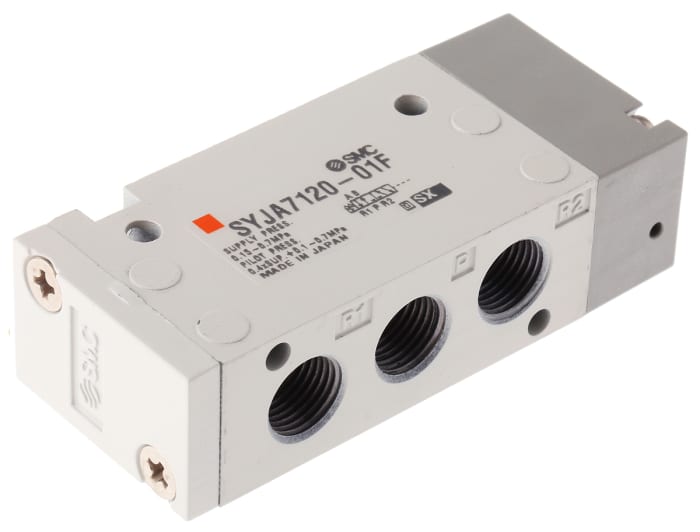 SMC 5/2 Pneumatic Control Valve - Pilot/Spring G 1/8 SYJA7000 Series