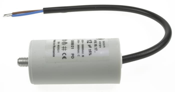 Ducati Energia 4.16.10 Polypropylene Film Capacitor, 400 → 500V ac, ±5%, 12μF, Stud Mount
