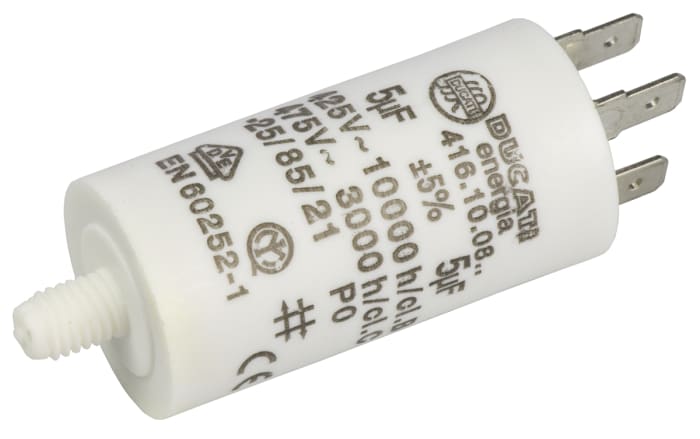 Ducati Energia 4.16.10 Polypropylene Film Capacitor, 450V ac, ±5%, 5μF, Stud Mount