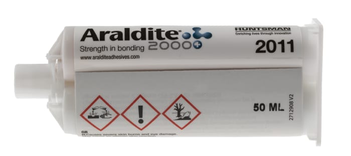 Adhésif Araldite 2011 Jaune, Pâte Cartouche double 50 ml