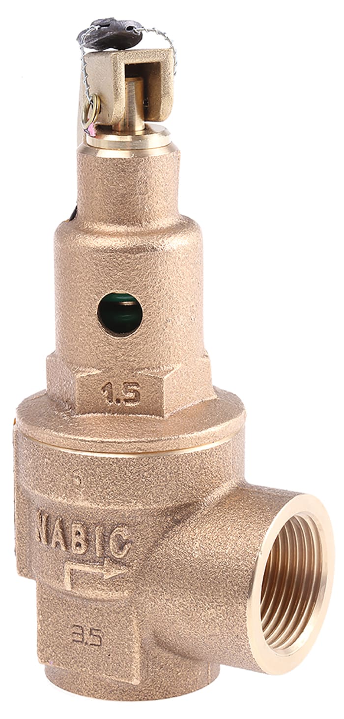 Nabic Valve Safety Products 2.5bar Pressure Relief Valve With Female BSP 3/4 in BSP Female Connection and a BSP 3/4