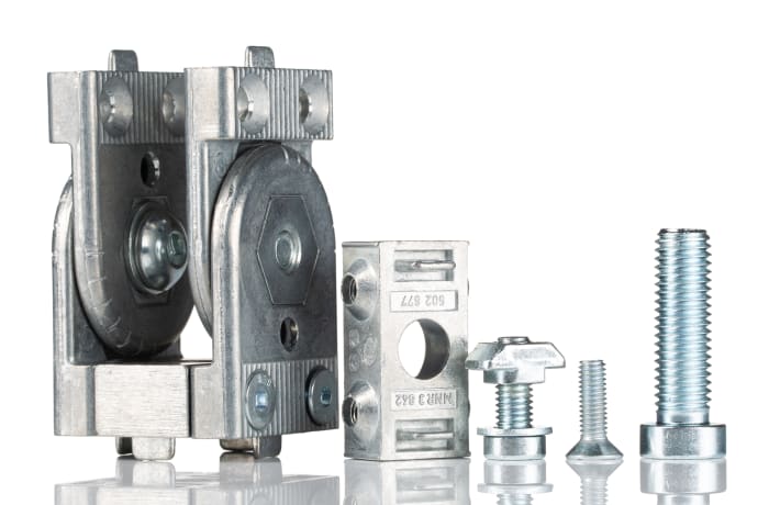 Raccord articulé Bosch Rexroth, profilé 45 mm, rainure 10mm en Acier