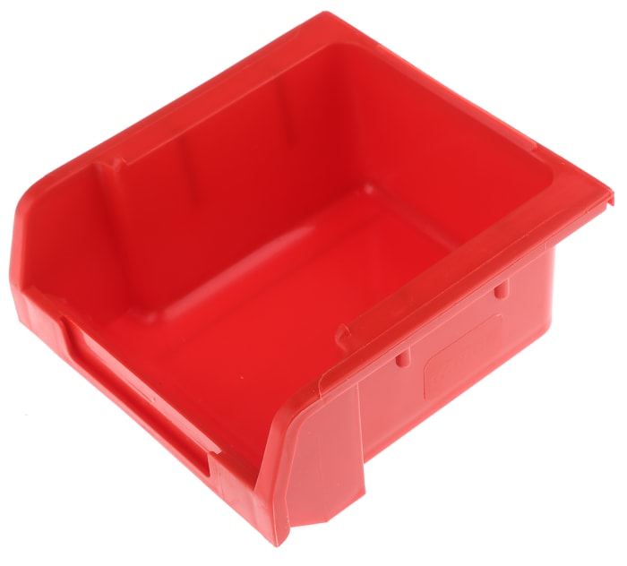 RS PRO PP Storage Bin, 50mm x 100mm, Red