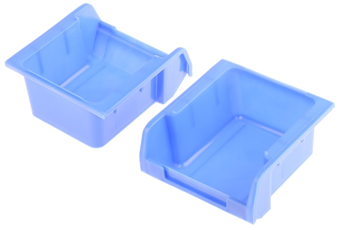 RS PRO PP Storage Bin, 50mm x 100mm, Blue