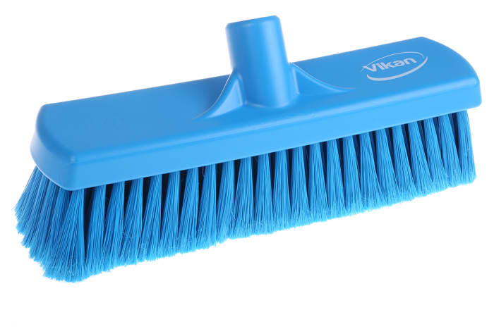 Vikan Broom, Blue With PET Bristles for Dry Areas