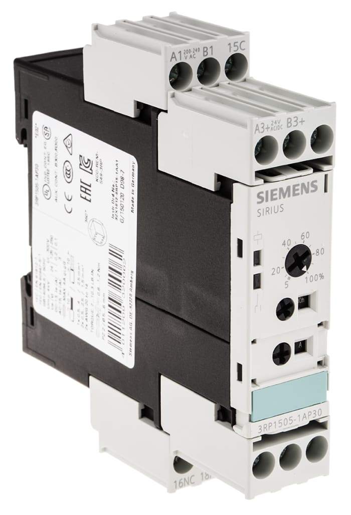 Siemens Timer Relay, 24V ac, 0.5 → 10s, SPDT