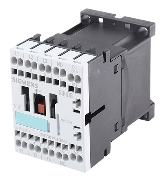 Siemens 3RT1 Series Contactor, 24 V dc Coil, 3-Pole, 12 A, 5.5 kW, 3NO, 400 V ac