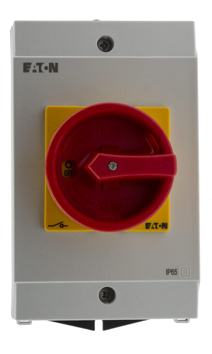 Eaton 3P Pole Surface Mount Isolator Switch - 32A Maximum Current, 15kW Power Rating, IP65