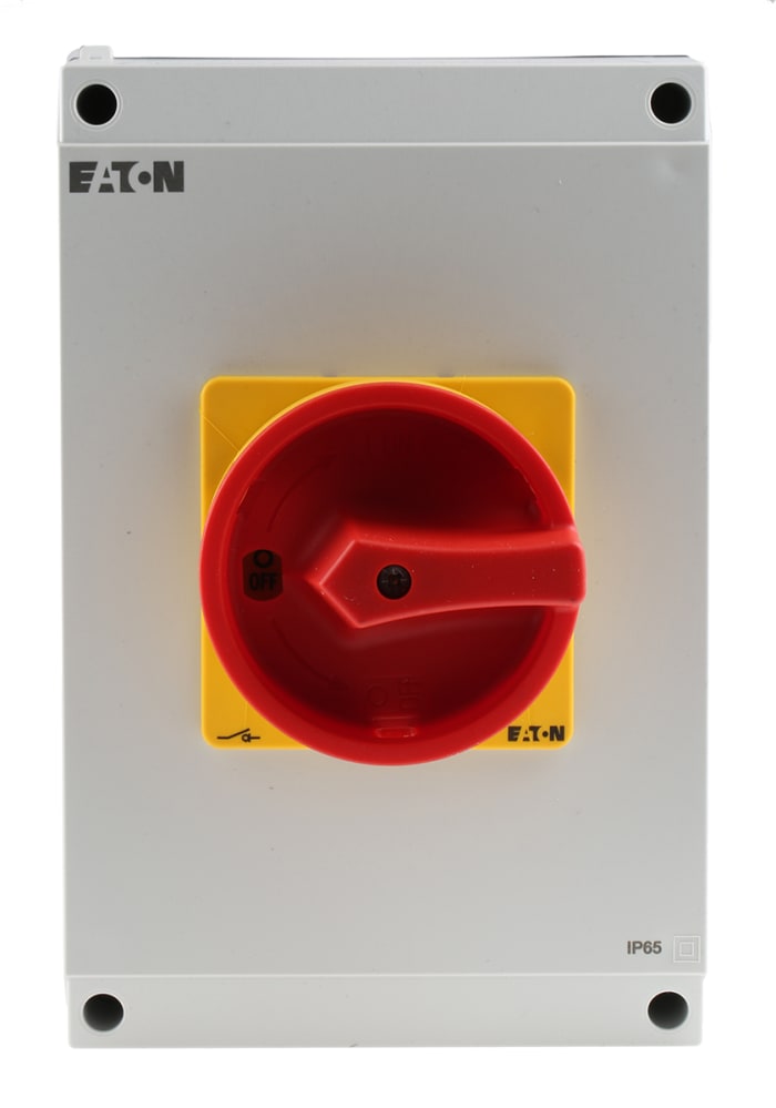 Eaton 6P Pole Surface Mount Isolator Switch - 63A Maximum Current, 22kW Power Rating, IP65