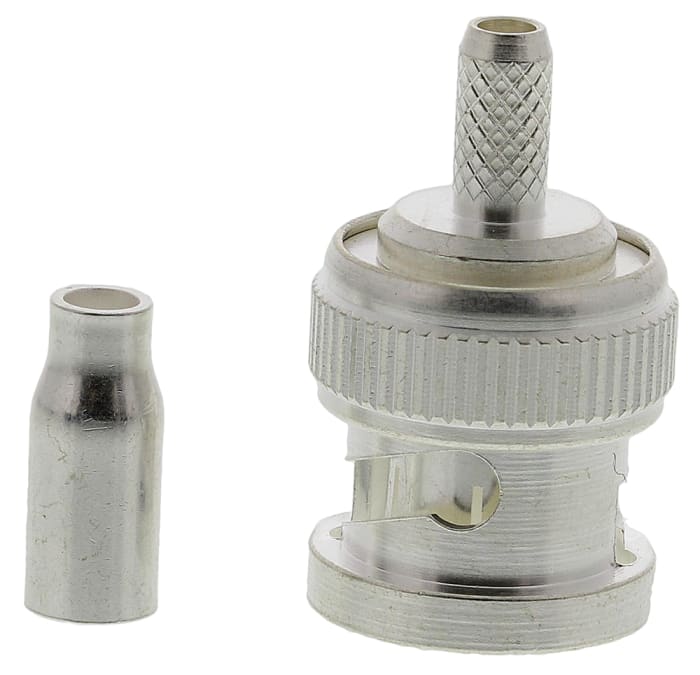 Connecteur BNC, Mâle, Droit A sertir, 50Ω, Montage sur câble, RG174 A/U, RG188 A/U, RG316/U