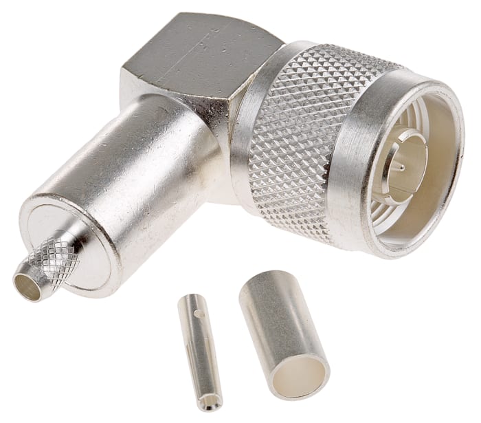 TE Connectivity, Plug Cable Mount, 50Ω, Crimp Termination, Right Angle Body