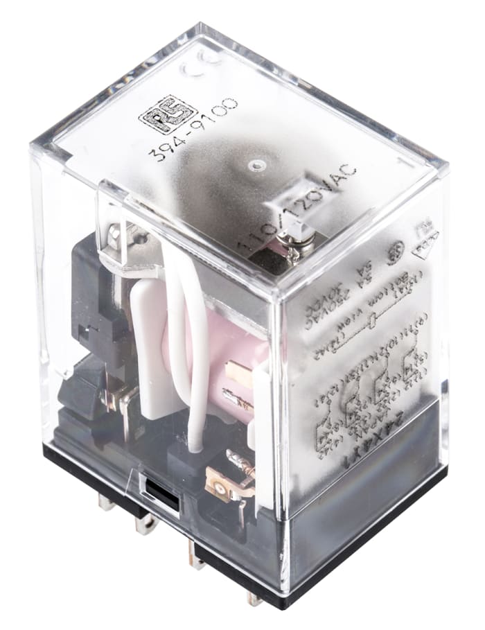 RS PRO Plug In Power Relay, 120V ac Coil, 5A Switching Current, 4PDT
