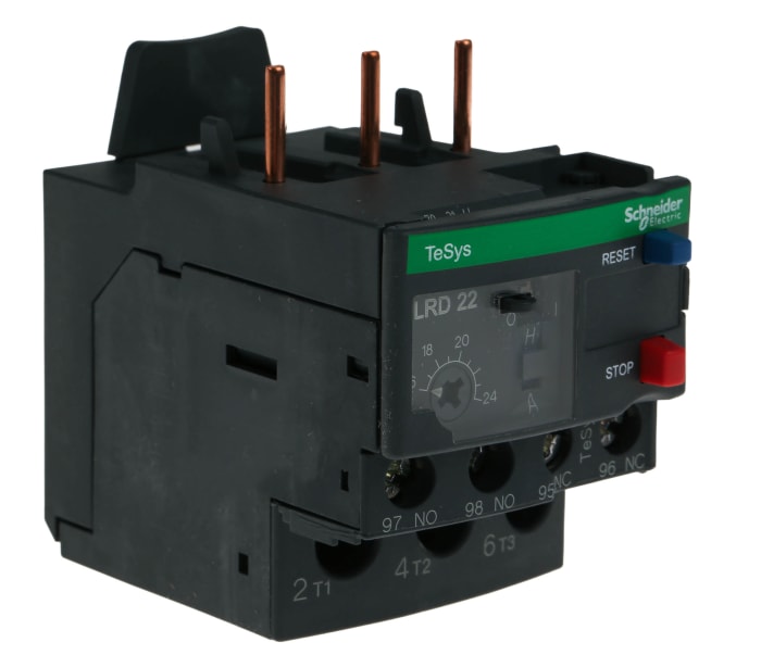 Lrd22 Schneider Electric Schneider Electric Thermal Overload Relay 1no 1nc 16 24 A F L C 24 A Contact Rating 3p 394 9324 Rs Components