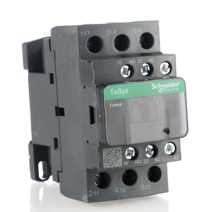 Schneider Electric TeSys D LC1D Contactor, 24 V ac Coil, 3-Pole, 18 A, 7.5 kW, 3NO, 690 V ac