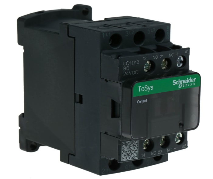 Contacteur Schneider Electric série LC1D, 3 pôles , 3NO, 25 A, 24 V c.c., 5.5 kW