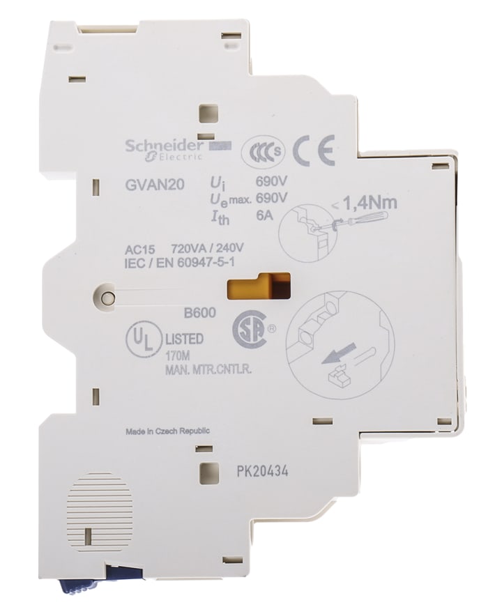 GVAN20 Schneider Electric | Schneider Electric Auxiliary Contact, 2 ...