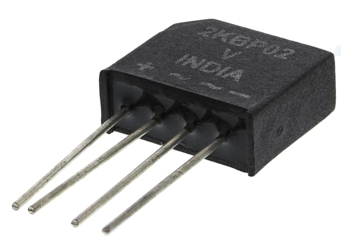 Pont redresseur Monophasé, 2A, 200V, 4 broches, D 44