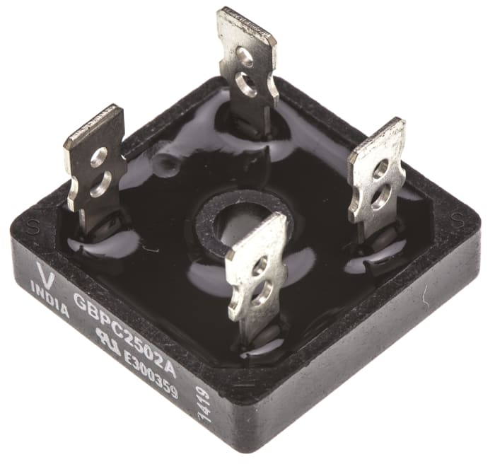 Vishay Bridge Rectifier, 25A, 200V, 4-Pin