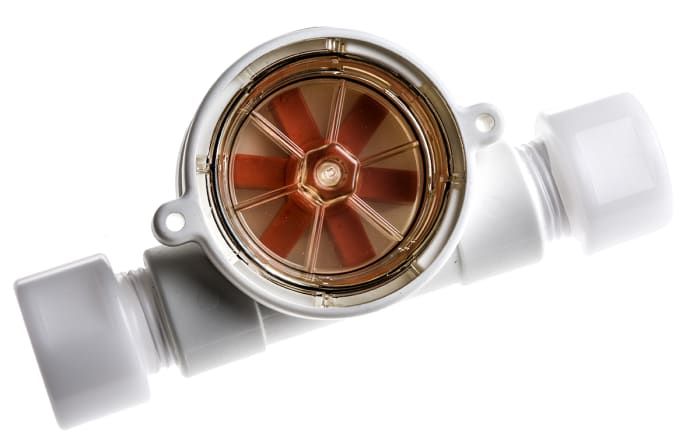 Gems Sensors RFI Series RotorFlow Flow Indicator for Liquid, 15 L/min Min, 75 L/min Max