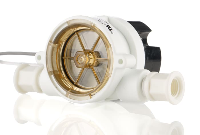 Gems Sensors RFO Series RotorFlow Electronic Flow Sensor for Liquid, 2 L/min Min, 20 L/min Max
