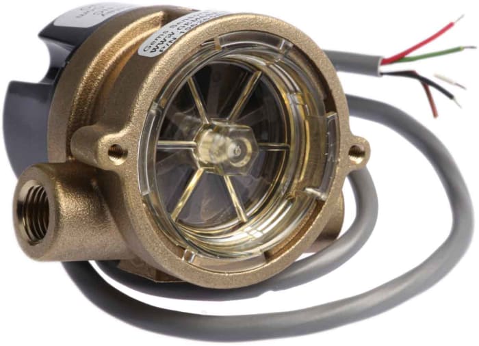 Gems Sensors RFS Series RotorFlow Electronic Flow Sensor for Liquid, 2 L/min Min, 20 L/min Max