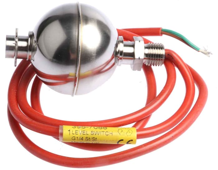 Gems Sensors Horizontal, Vertical Stainless Steel Float Switch, Float, 1m Cable, Relay