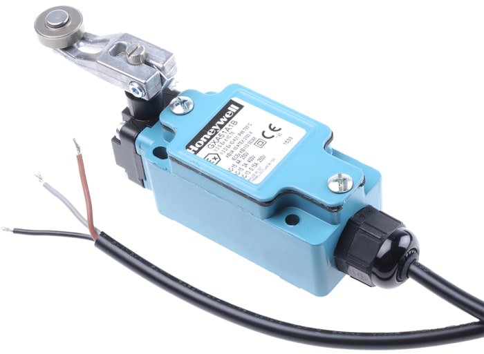 Honeywell GXA Series Roller Lever Limit Switch, NO/NC, IP66, IP67, SPDT, Die Cast Zinc Housing, 250V ac Max, 4A Max