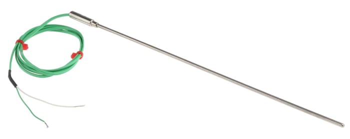 RS PRO Type K Mineral Insulated Thermocouple 250mm Length, 3mm Diameter → +1100°C