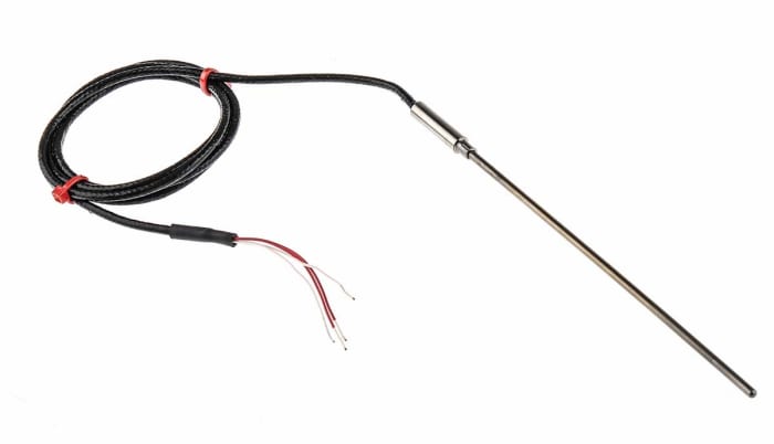 Capteur RTD PT100 RS PRO, Ø 3mm, L.150mm + 1m, +500°C max, Raccord dénudé