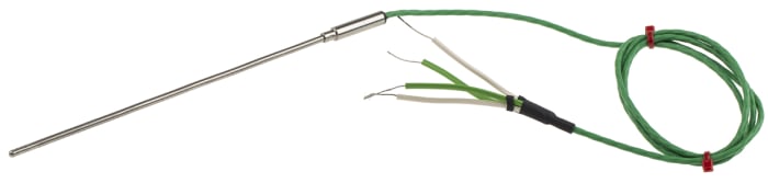 RS PRO Type K Mineral Insulated Thermocouple 150mm Length, 3mm Diameter → +1100°C